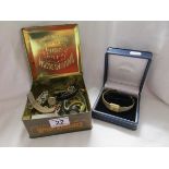 Box of watches & jewellery & boxed ladies watch marked Rolex???