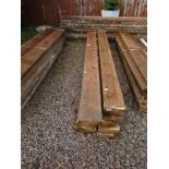 14 lengths of cut timber - Approx 20cm x 4.5cm x 265cm