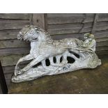 Stone horse wall plaque