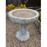 Stone bird bath