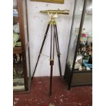 Reproduction brass telescope on tripod