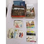 Box of assorted coins - QV onwards, some commemorative packs & some world