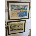 2 abstract seaside prints by Richard Tuff