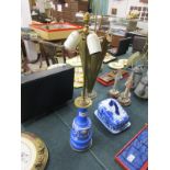 China & brass table lamp