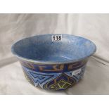 Chameleon Ware hand painted fruit bowl