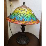 Table lamp with Tiffany style shade