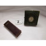 Small fob watch in case and miniature bible
