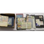 Box of stamps to include stock pages & albums - World mint & used