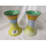2 Shelley vases