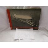 Zeppelin Weltfahrten Buch II (album) with set of 156 photo cards plus large metal foil card