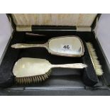 Boxed silver dressing table set