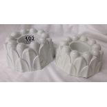 Pair of Shelley jelly moulds