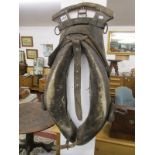 Old leather horse collar