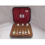 Boxed set of 6 silver teaspoons