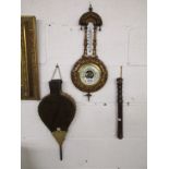 Barometer, truncheon and bellows