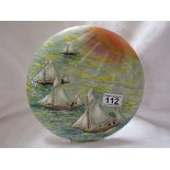 Burleigh ware wall plaque - Ships