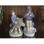 2 Royal Copenhagen boy figures