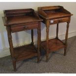 Pair of wooden ‘desk’ bedside tables