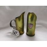 Small pair of trench art jugs