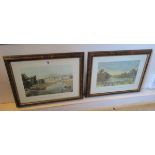 Pair of framed prints (Melbourne House & St. James Park)