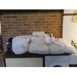 Large quantity of white towels/bath mats - All laundered