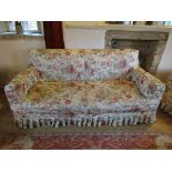 2 3-seater floral sofas