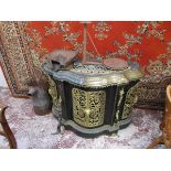 Decorative French metal & brass stove