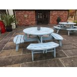 8 seater wooden picnic bench