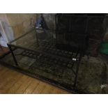 Glass/metal coffee table