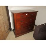 Mahogany chest of drawers - Approx W: 108cm D: 52cm H: 112cm