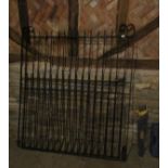 Pair of wrought iron gates - Total span approx 319cm & H: 183cm