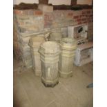 4 chimney pots