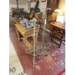 2 wrought iron lamp stands