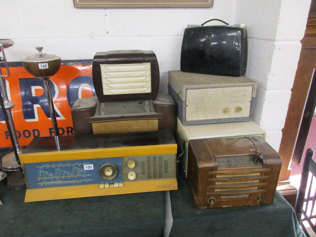 Collection of old radios & record players