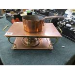 Copper warming tray & saucepan