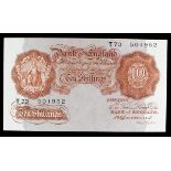 Ten shillings Catterns B223 issued 1930 series T73 501952 GEF