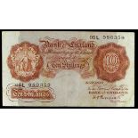 Ten shillings Peppiatt B256 issued 1948 unthreaded variety, series 05L 980359 (the L series is