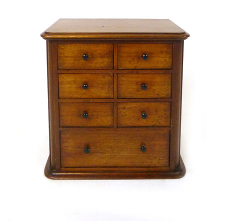 A Victorian mahogany apprentice piece chest of drawers,