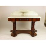 A Victorian mahogany marble topped 'Duchess' washstand,
