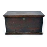 An 18th century oak box,