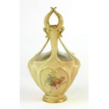 A Royal Worcester blush ivory basket,