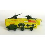 A boxed Dinky Toys twenty five pounder field gun set to include the artillery tractor,