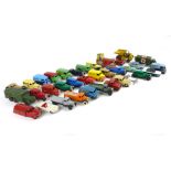 A collection of loose Dinky and other diecast vehicles to include an armored command vehicle,