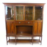 An early 20th century mahogany display cabinet,