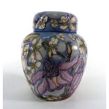 A modern Moorcroft 'Loves Labour's Lost' pattern ginger jar and cover,