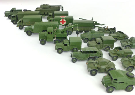 A collection of twenty unboxed military Dinky vehicles to include armored cars, military ambulance, - Image 4 of 4