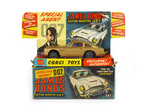 A Corgi toys James Bond 007 Aston Martin DBS, number 261, complete with original box,