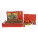 A boxed Tri-ang railways 00 gauge passenger train set together with a Tri-ang railway goods train,
