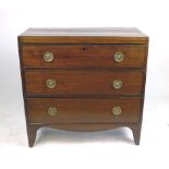 A late George III mahogany chest of drawers,