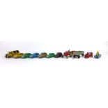 A selection of loose diecast vehicles to include Dinky BEV truck,
